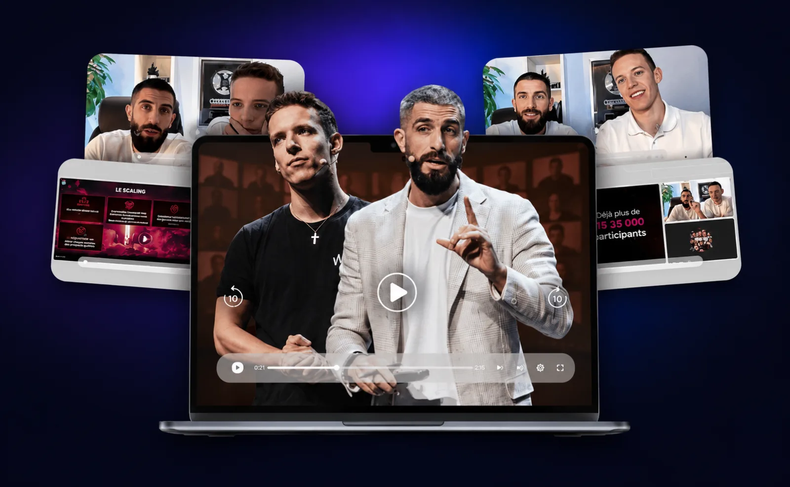 Les replays des sessions live sur ordinateur et tablette