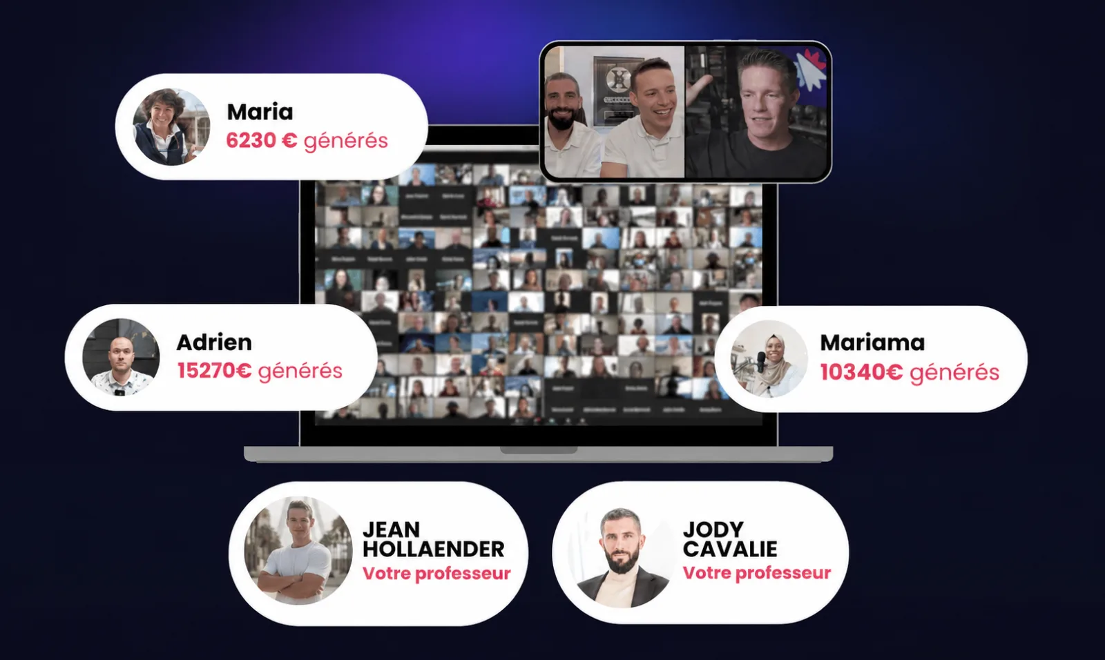 Une session live avec Jean Hollaender et Jody Cavalie et des résultats d'élèves